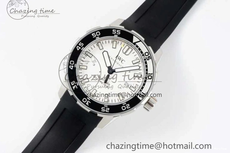 MIROTIME 0322 Premium Aquatimer Automatic SS RSF 1:1 Best Edition White Black Dial on Black Rubber Strap A 7067